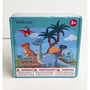Bofuos Dino Egg Bath Bombs Kids Set 9 Pcs Surprise Toy Inside 3 Plus